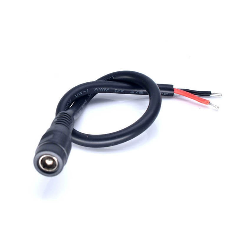 Elecbee DC5.5*2.1mm DC Power Cable 0.75mm2 Single End Cable 25cm DC5.5*2.1mm Female Connector